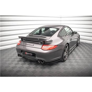 Maxton - Lames De Pare-Chocs Arrière Latérales Porsche 911 Carrera / Carrera GTS 997 Facelift Noir Brillant