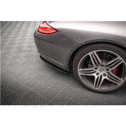 Maxton - Lames De Pare-Chocs Arrière Latérales Porsche 911 Carrera / Carrera GTS 997 Facelift Noir Brillant