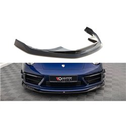 Maxton - Lame Du Pare-Chocs Avant V.2 Porsche 911 Carrera Aero / Carrera GTS 992 Noir Brillant