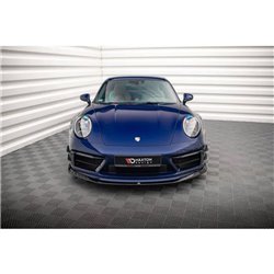 Maxton - Lame Du Pare-Chocs Avant V.2 Porsche 911 Carrera Aero / Carrera GTS 992 Noir Brillant
