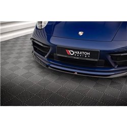 Maxton - Lame Du Pare-Chocs Avant V.2 Porsche 911 Carrera Aero / Carrera GTS 992 Noir Brillant