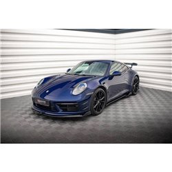 Maxton - Lame Du Pare-Chocs Avant V.2 Porsche 911 Carrera Aero / Carrera GTS 992 Noir Brillant