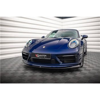 Maxton - Lame Du Pare-Chocs Avant V.2 Porsche 911 Carrera Aero / Carrera GTS 992 Noir Brillant
