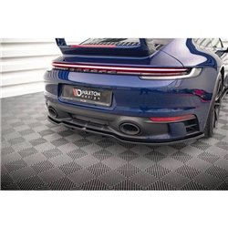 Maxton - Arriere Lame (avec une barre verticale) V.1 Porsche 911 Carrera Aero / Carrera GTS 992 Noir Brillant