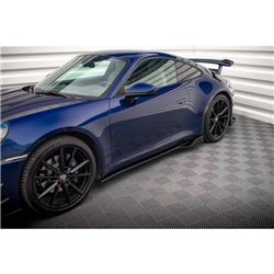 Maxton - Rajouts Des Bas De Caisse V.2 Porsche 911 Carrera Aero / Carrera GTS 992 Noir Brillant