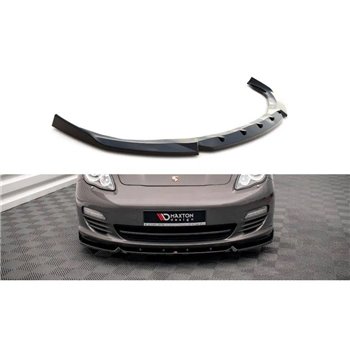 Maxton - Lame Du Pare-Chocs Avant V.2 Porsche Panamera / Panamera Diesel 970 Noir Brillant