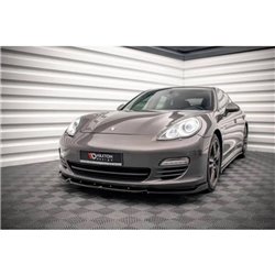 Maxton - Lame Du Pare-Chocs Avant V.2 Porsche Panamera / Panamera Diesel 970 Noir Brillant