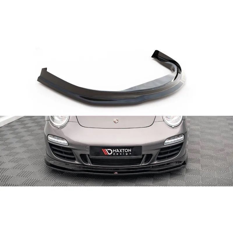 Maxton - Lame Du Pare-Chocs Avant V.1 Porsche 911 Carrera GTS 997 Facelift Noir Brillant