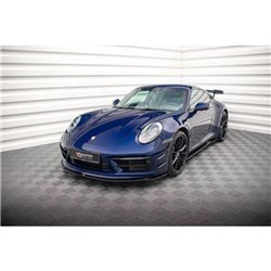 Maxton - Lame Du Pare-Chocs Avant V.1 Porsche 911 Carrera Aero / Carrera GTS 992 Noir Brillant