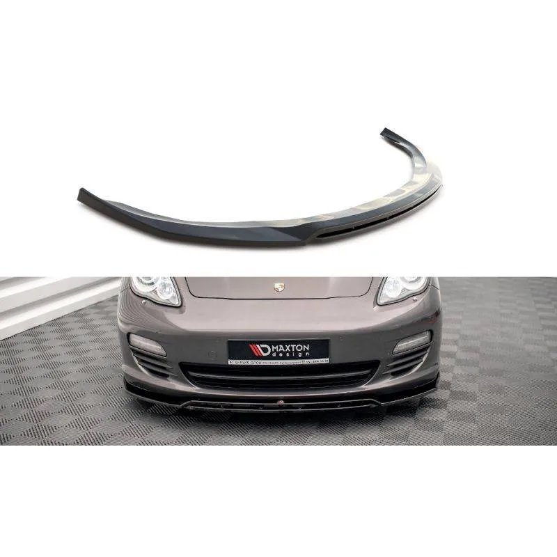 Maxton - Lame Du Pare-Chocs Avant V.1 Porsche Panamera / Panamera Diesel 970 Noir Brillant