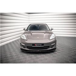 Maxton - Lame Du Pare-Chocs Avant V.1 Porsche Panamera / Panamera Diesel 970 Noir Brillant