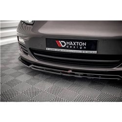 Maxton - Lame Du Pare-Chocs Avant V.1 Porsche Panamera / Panamera Diesel 970 Noir Brillant