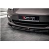 Maxton - Lame Du Pare-Chocs Avant V.1 Porsche Panamera / Panamera Diesel 970 Noir Brillant