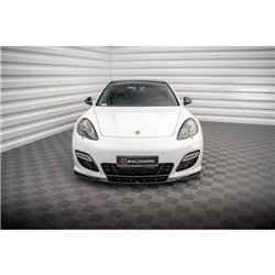 Maxton - Lame Du Pare-Chocs Avant V.2 Porsche Panamera Turbo Sport Design Package 970 Noir Brillant