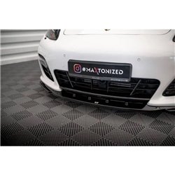 Maxton - Lame Du Pare-Chocs Avant V.2 Porsche Panamera Turbo Sport Design Package 970 Noir Brillant