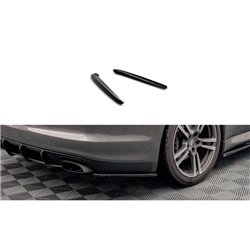 Maxton - Lames De Pare-Chocs Arrière Latérales Porsche Panamera / Panamera Diesel 970 Noir Brillant