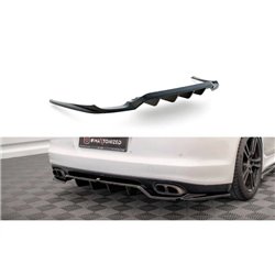 Maxton - Arriere Splitter (avec une barre verticale) Porsche Panamera Turbo 970 Noir Brillant
