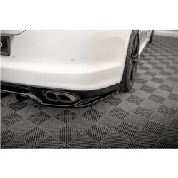 Maxton - Arriere Lame (avec une barre verticale) Porsche Panamera Turbo 970 Noir Brillant