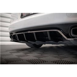 Maxton - Arriere Lame (avec une barre verticale) Porsche Panamera Turbo 970 Noir Brillant