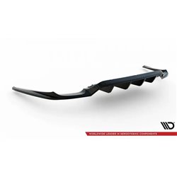 Maxton - Arriere Lame (avec une barre verticale) Porsche Panamera Turbo 970 Noir Brillant