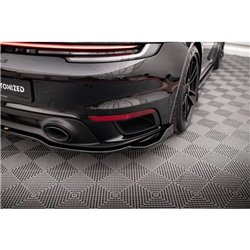 Maxton - Arriere Lame (avec une barre verticale) Porsche 911 Turbo S 992 Noir Brillant