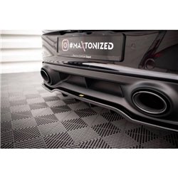 Maxton - Arriere Lame (avec une barre verticale) Porsche 911 Turbo S 992 Noir Brillant