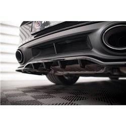 Maxton - Arriere Lame (avec une barre verticale) Porsche 911 Turbo S 992 Noir Brillant