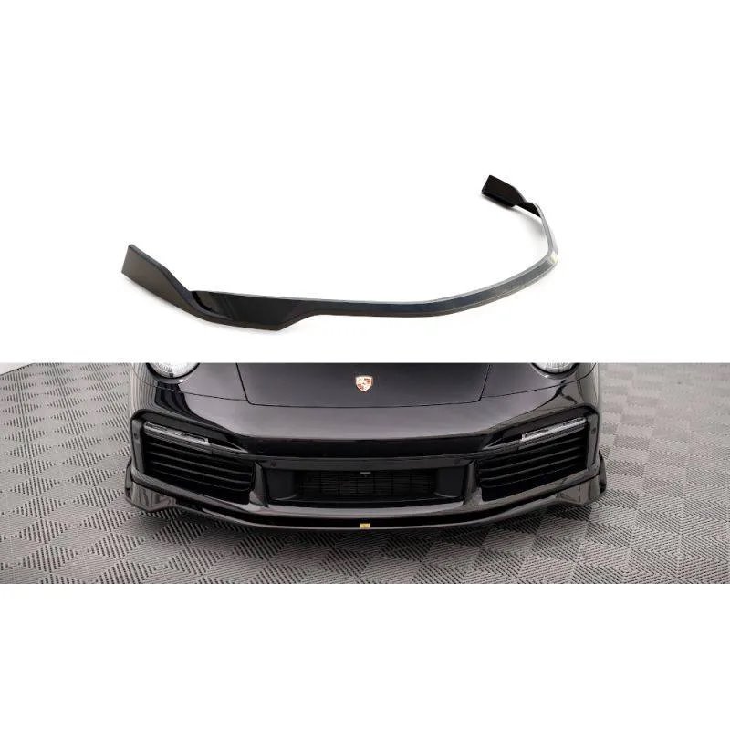 Maxton - Lame Du Pare-Chocs Avant Porsche 911 Turbo S 992 Noir Brillant