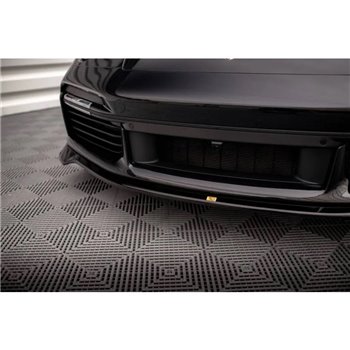 Maxton - Lame Du Pare-Chocs Avant Porsche 911 Turbo S 992 Noir Brillant