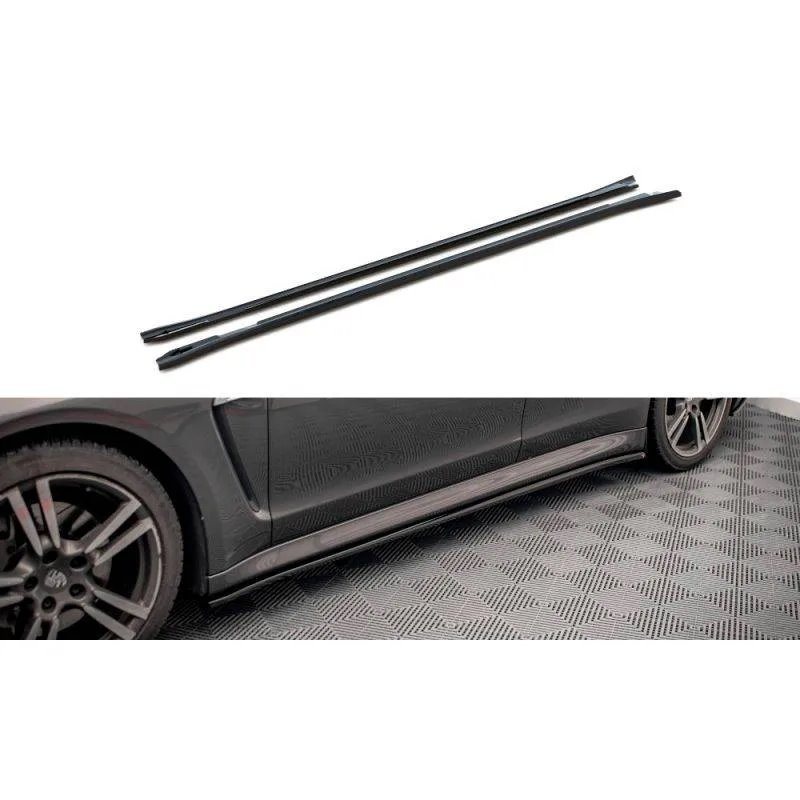 Maxton - Rajouts Des Bas De Caisse V.2 Porsche Panamera / Panamera Diesel / Panamera Turbo 970 Noir Brillant