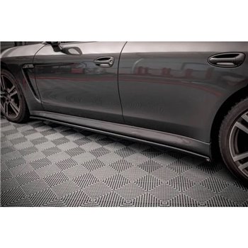 Maxton - Rajouts Des Bas De Caisse V.2 Porsche Panamera / Panamera Diesel / Panamera Turbo 970 Noir Brillant