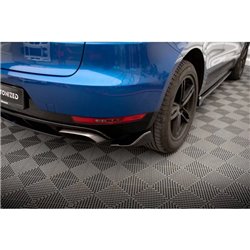 Maxton - Lames De Pare-Chocs Arrière Latérales Porsche Macan Mk1 Noir Brillant