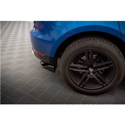 Maxton - Lames De Pare-Chocs Arrière Latérales Porsche Macan Mk1 Noir Brillant
