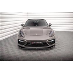 Maxton - Lame Du Pare-Chocs Avant V.2 Porsche Panamera Turbo S E-Hybrid Noir Brillant