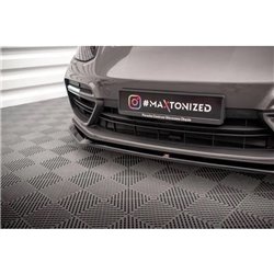 Maxton - Lame Du Pare-Chocs Avant V.2 Porsche Panamera Turbo S E-Hybrid Noir Brillant