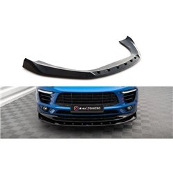 Maxton - Lame Du Pare-Chocs Avant V.1 Porsche Macan Mk1 Noir Brillant