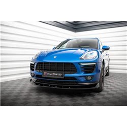 Maxton - Lame Du Pare-Chocs Avant V.1 Porsche Macan Mk1 Noir Brillant