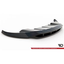 Maxton - Lame Du Pare-Chocs Avant Porsche Cayenne Turbo / Standard Mk2 Noir Brillant