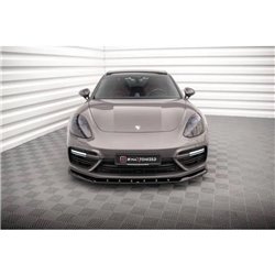 Maxton - Lame Du Pare-Chocs Avant V.1 Porsche Panamera Turbo S E-Hybrid Noir Brillant