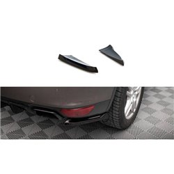 Maxton - Lames De Pare-Chocs Arrière Latérales Porsche Cayenne Turbo / Standard Mk2 Noir Brillant