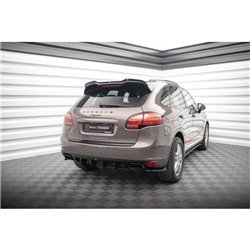 Maxton - Lames De Pare-Chocs Arrière Latérales Porsche Cayenne Turbo / Standard Mk2 Noir Brillant