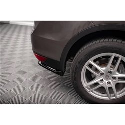 Maxton - Lames De Pare-Chocs Arrière Latérales Porsche Cayenne Turbo / Standard Mk2 Noir Brillant