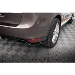 Maxton - Lames De Pare-Chocs Arrière Latérales Porsche Cayenne Turbo / Standard Mk2 Noir Brillant