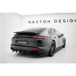 Maxton - Arriere Lame (avec une barre verticale )Porsche Panamera Turbo S E-Hybrid / Panamera E-Hybrid / Panamera 4S 971 Noir Br