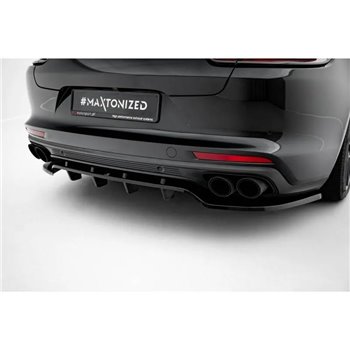 Maxton - Arriere Lame (avec une barre verticale )Porsche Panamera Turbo S E-Hybrid / Panamera E-Hybrid / Panamera 4S 971 Noir Br