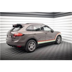 Maxton - Rajouts Des Bas De Caisse Porsche Cayenne Turbo / Standard Mk2 Noir Brillant
