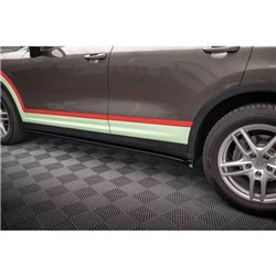 Maxton - Rajouts Des Bas De Caisse Porsche Cayenne Turbo / Standard Mk2 Noir Brillant