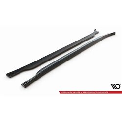 Maxton - Rajouts Des Bas De Caisse Porsche Cayenne Turbo / Standard Mk2 Noir Brillant