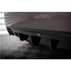 Maxton - Diffuseur Arrière Complet Porsche Cayenne Turbo / Standard Mk2 Noir Brillant