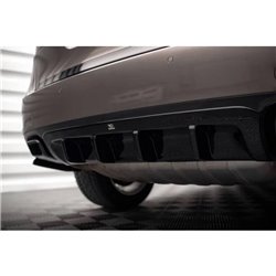 Maxton - Diffuseur Arrière Complet Porsche Cayenne Turbo / Standard Mk2 Noir Brillant